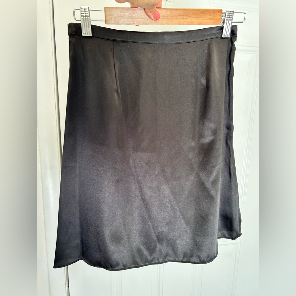 Liu Jo black mini minimalist 90s pencil skirt silky satin‎ 90s size 40 Italy